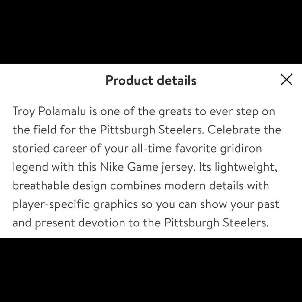 Pittsburgh STEELERS JERSEY POLAMALU RETIRED CONTOURED WOMENS CUT - Picture 16 of 16